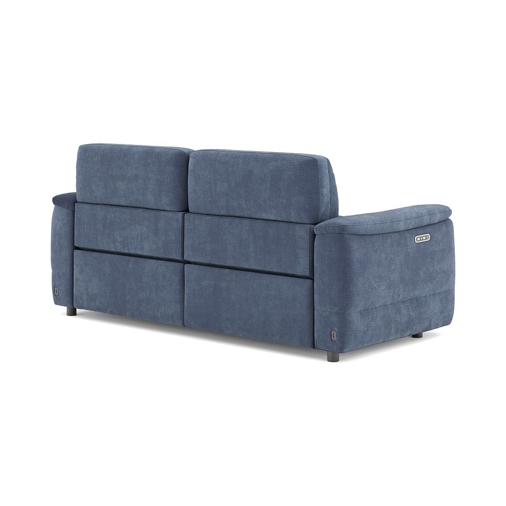 Phoenix 3 Seater Power Recliner Sofa with Adjustable Power Headrests in  Manhattan Navy Fabric 5
