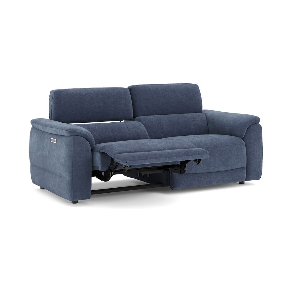 Phoenix 3 Seater Power Recliner Sofa with Adjustable Power Headrests in  Manhattan Navy Fabric 3