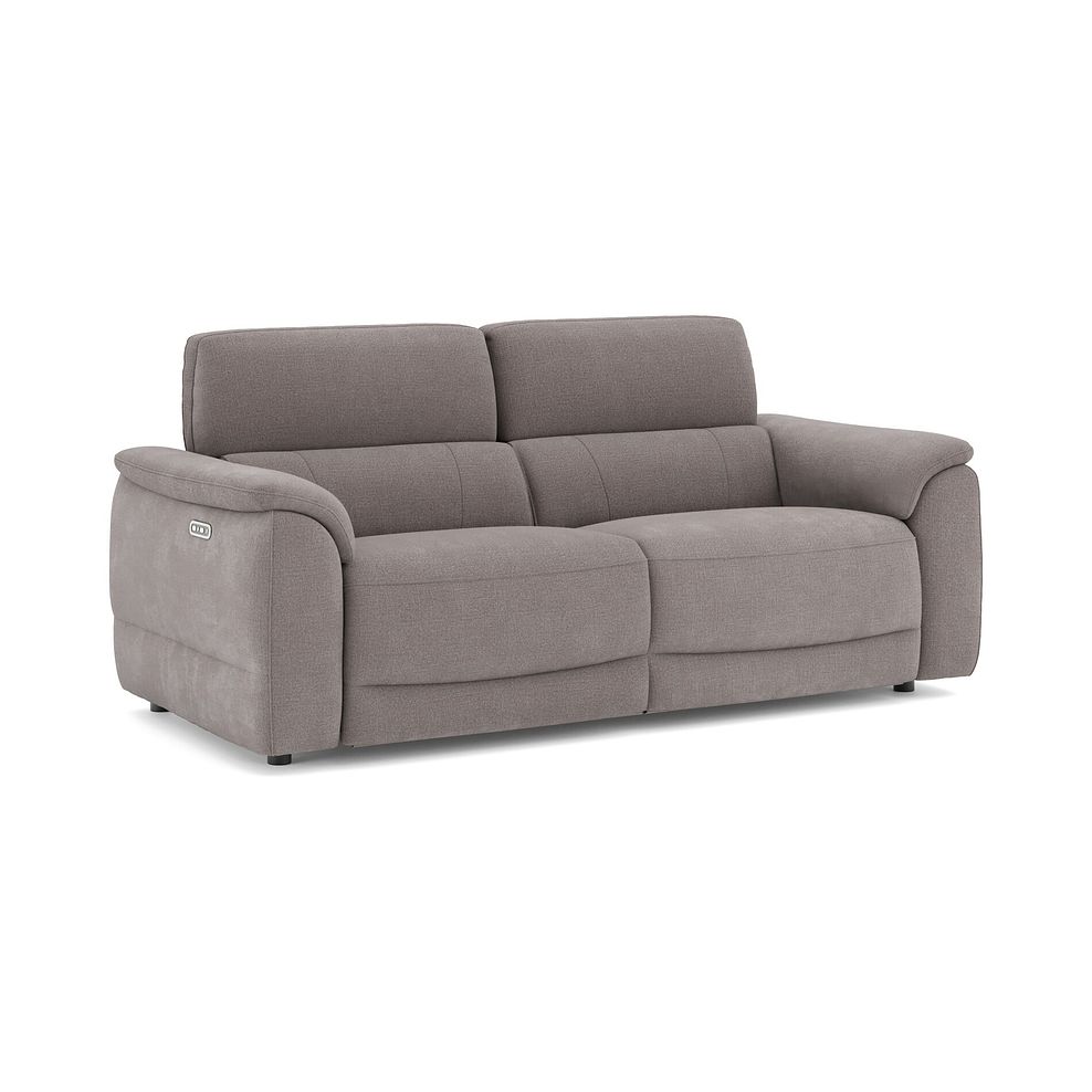 Phoenix 3 Seater Power Recliner Sofa with Adjustable Power Headrests in  Manhattan Nutmeg Fabric 1