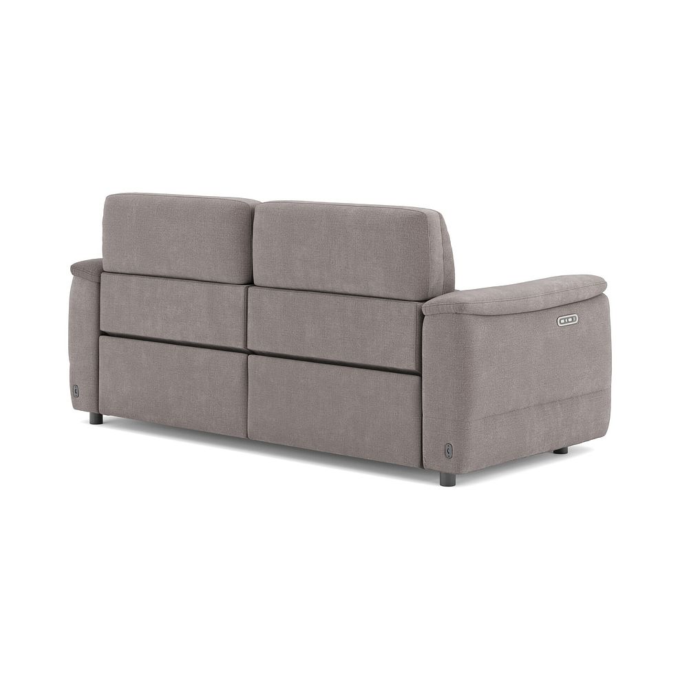 Phoenix 3 Seater Power Recliner Sofa with Adjustable Power Headrests in  Manhattan Nutmeg Fabric 5