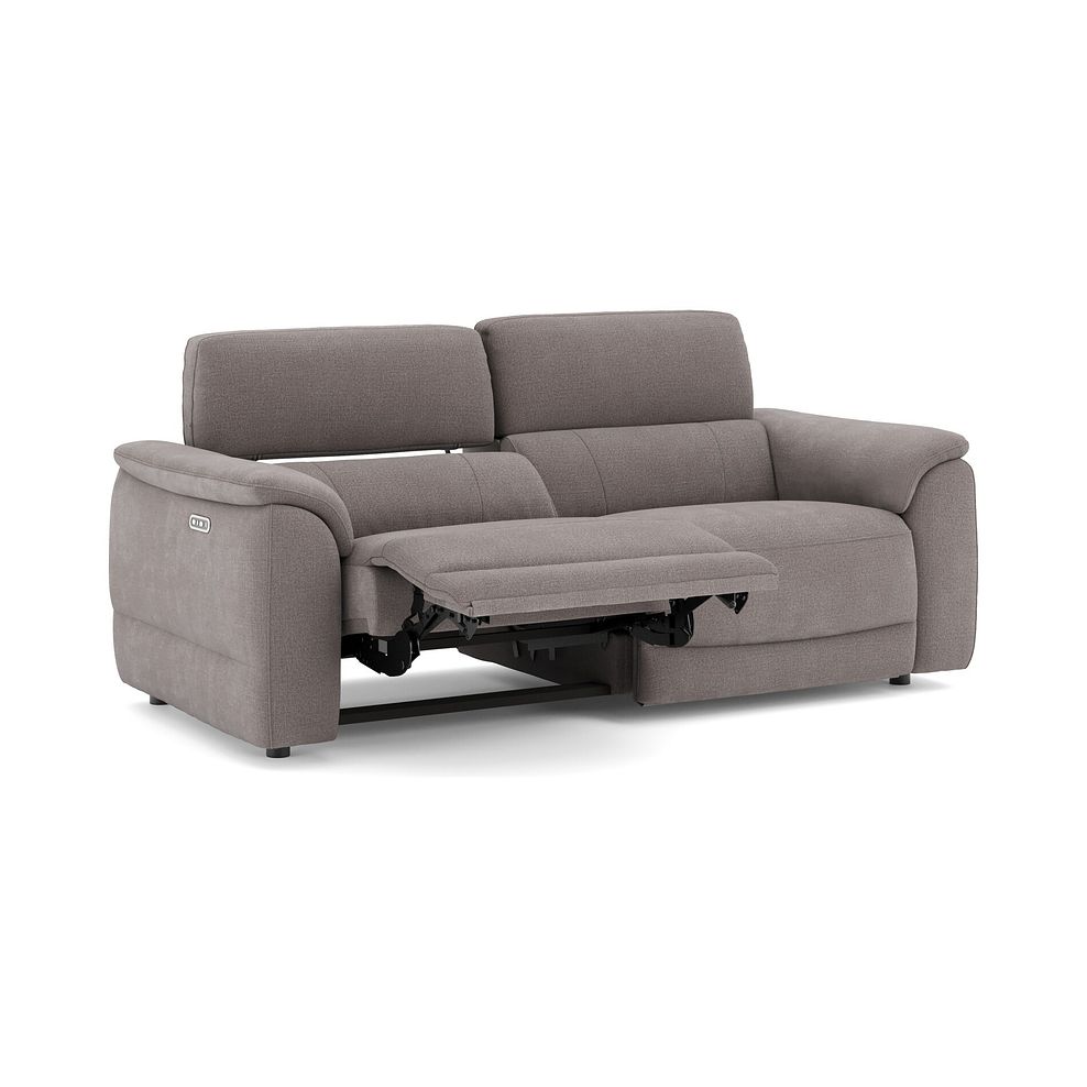 Phoenix 3 Seater Power Recliner Sofa with Adjustable Power Headrests in  Manhattan Nutmeg Fabric 3