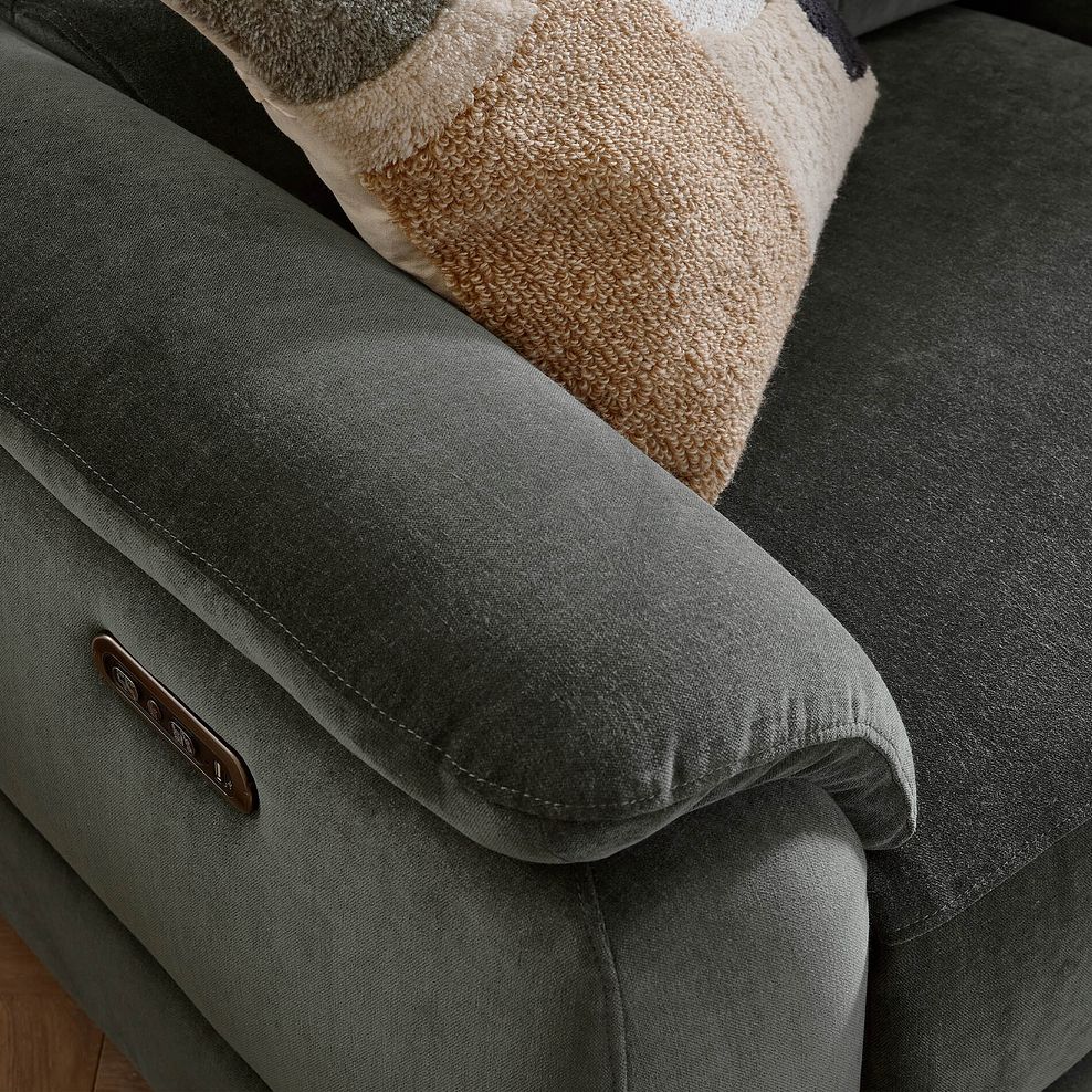 Phoenix 3 Seater Power Recliner Sofa with Adjustable Power Headrests in  Manhattan Pine Fabric 12