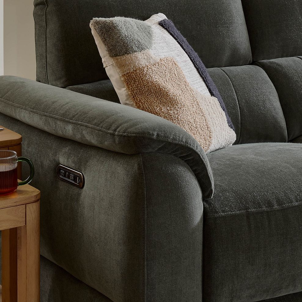 Phoenix 3 Seater Power Recliner Sofa with Adjustable Power Headrests in  Manhattan Pine Fabric 13