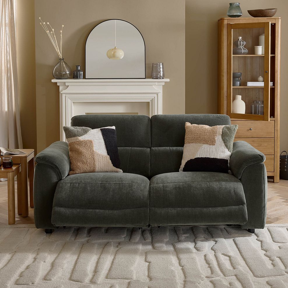 Phoenix 3 Seater Power Recliner Sofa with Adjustable Power Headrests in  Manhattan Pine Fabric 8
