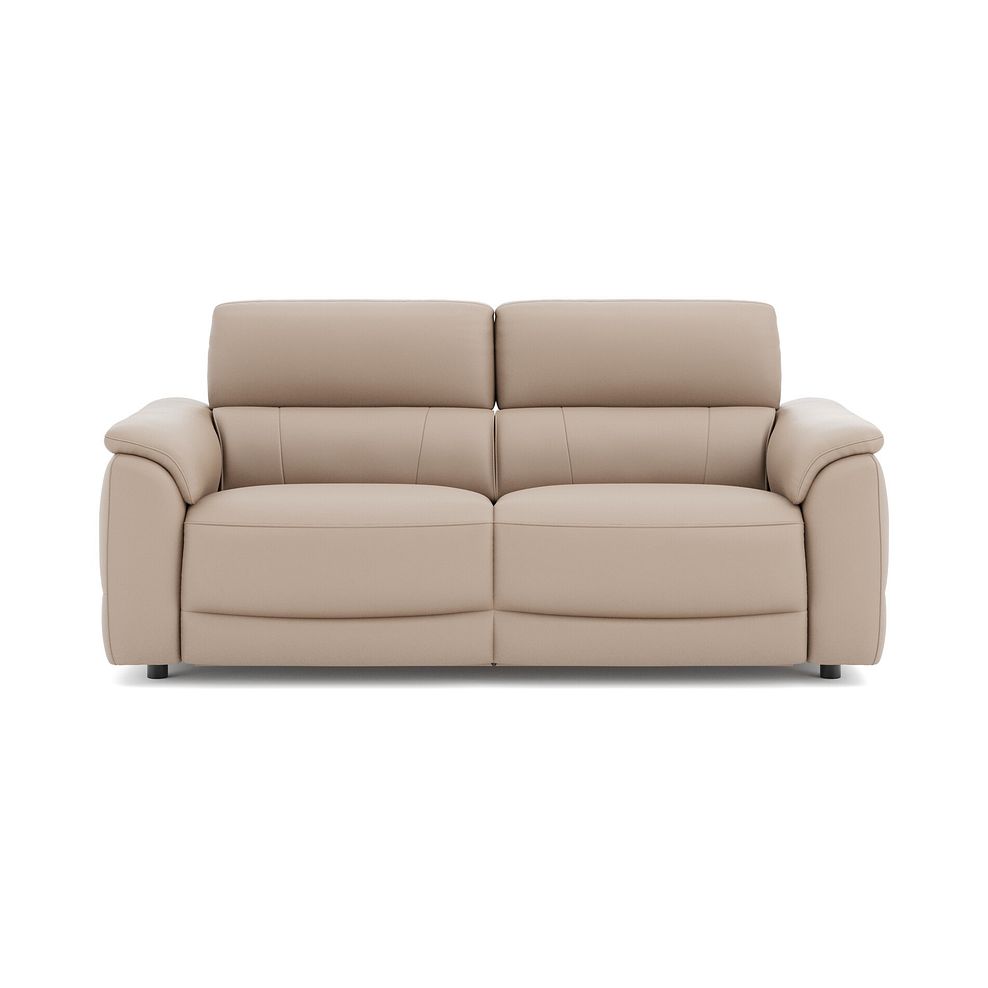 Phoenix 3 Seater Power Recliner Sofa with Adjustable Power Headrests in  Mushroom Leather 2