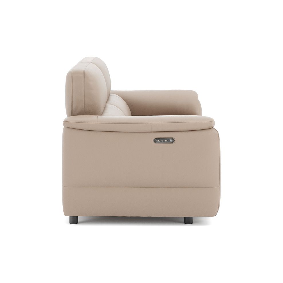 Phoenix 3 Seater Power Recliner Sofa with Adjustable Power Headrests in  Mushroom Leather 4