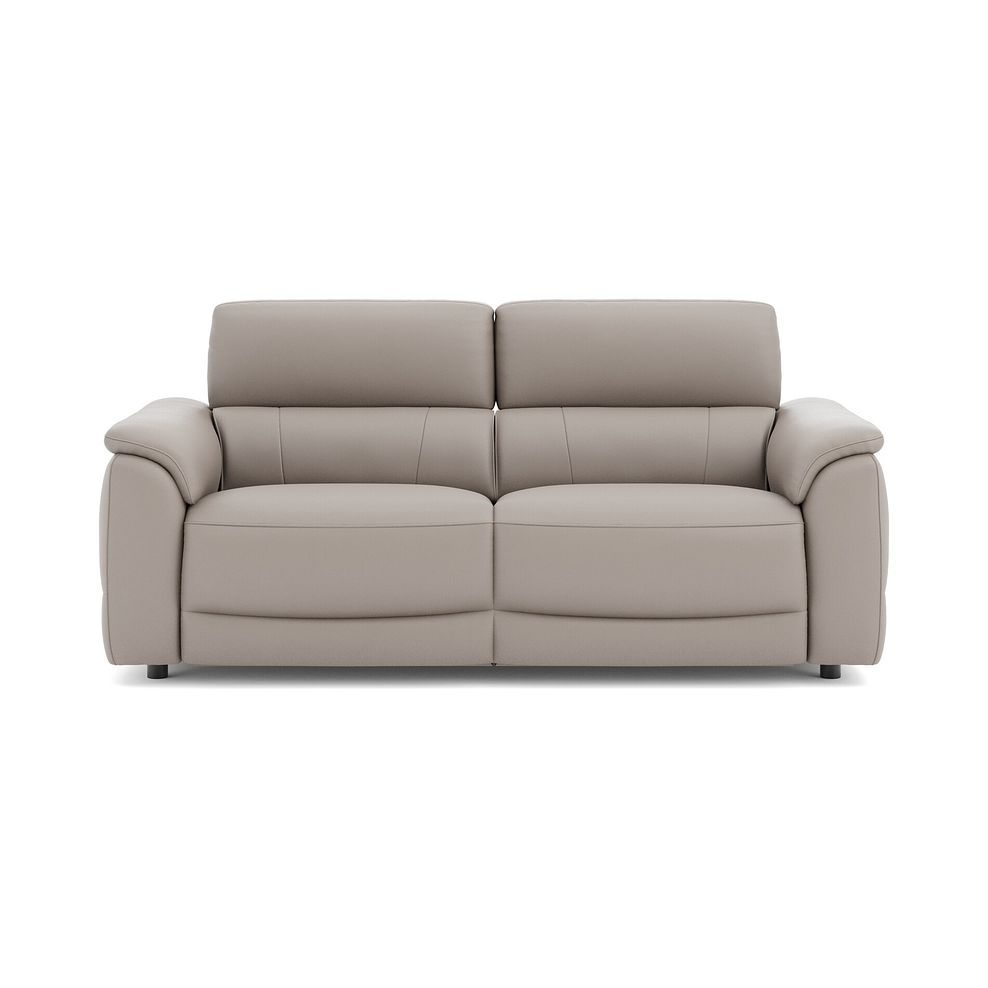 Phoenix 3 Seater Power Recliner Sofa with Adjustable Power Headrests in  Oyster Leather 2