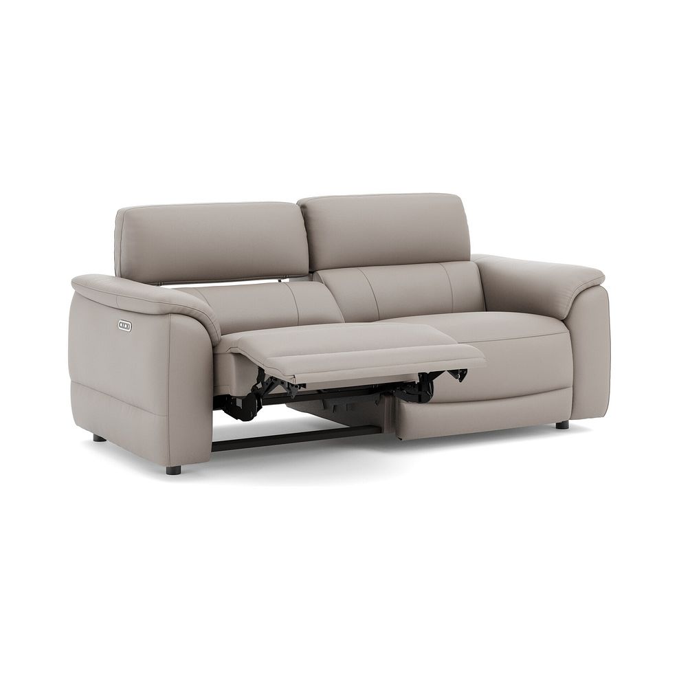 Phoenix 3 Seater Power Recliner Sofa with Adjustable Power Headrests in  Oyster Leather 3