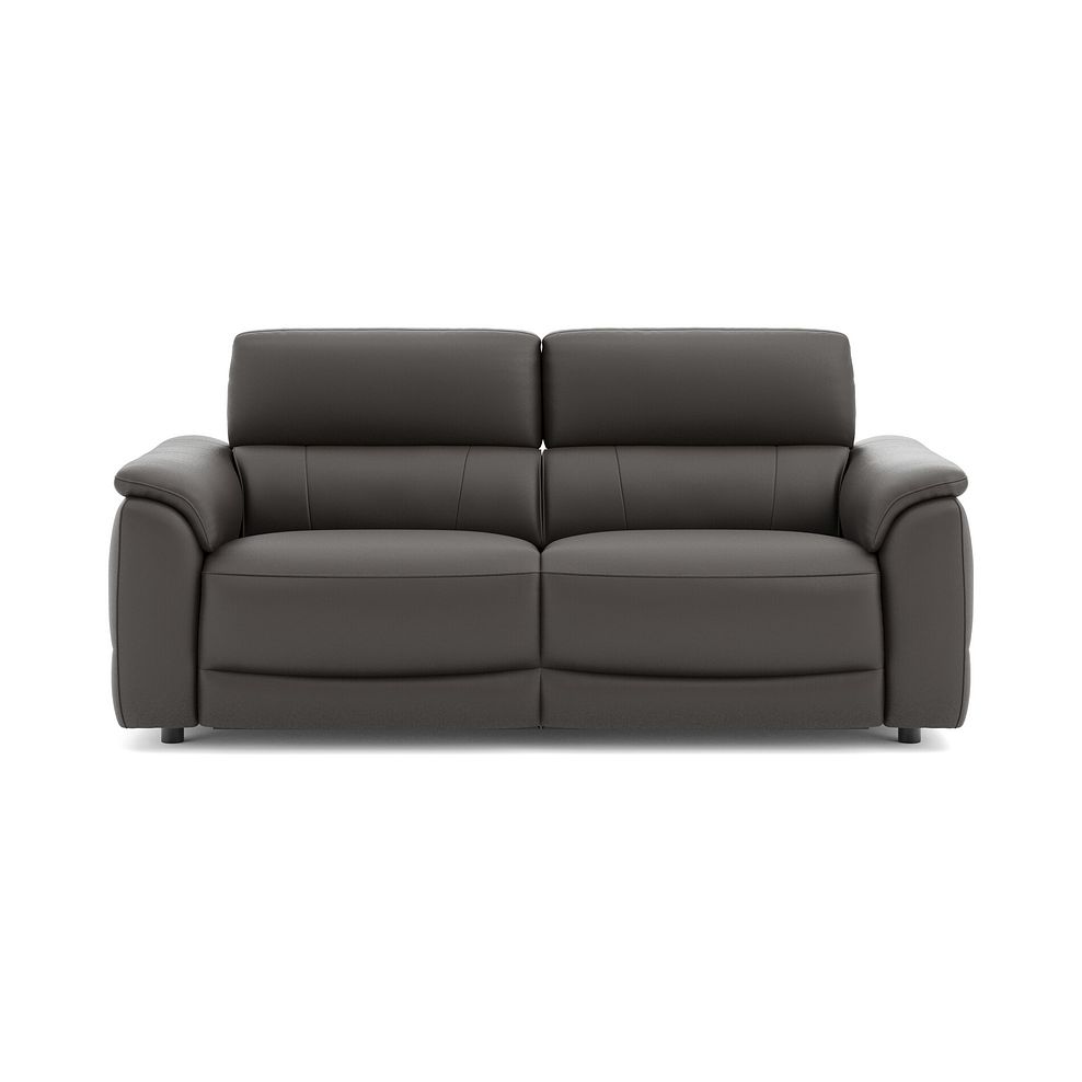 Phoenix 3 Seater Power Recliner Sofa with Adjustable Power Headrests in  Storm Leather 2