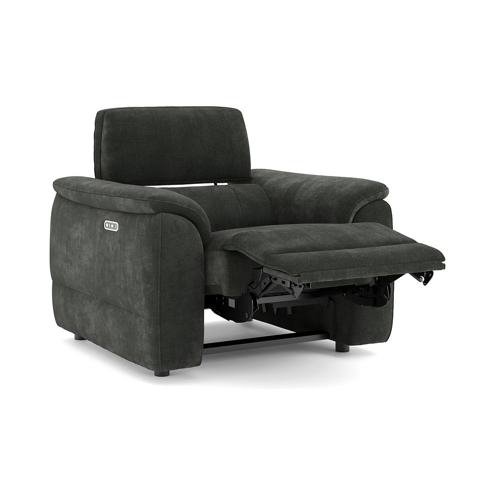 Phoenix Armchair with Power Headrests in Manhattan Pine Fabric 3