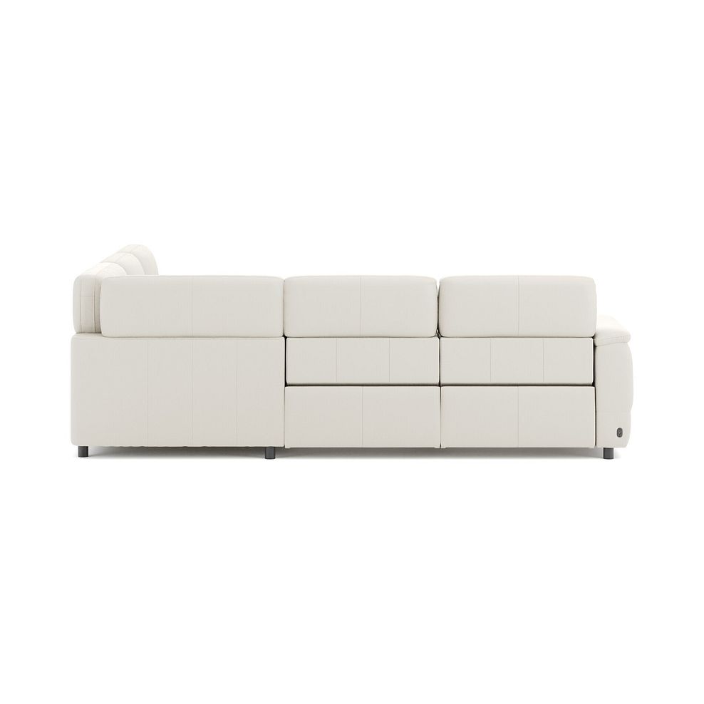 Phoenix Large Corner Electric Recliner Sofa in  Bone China Leather 6