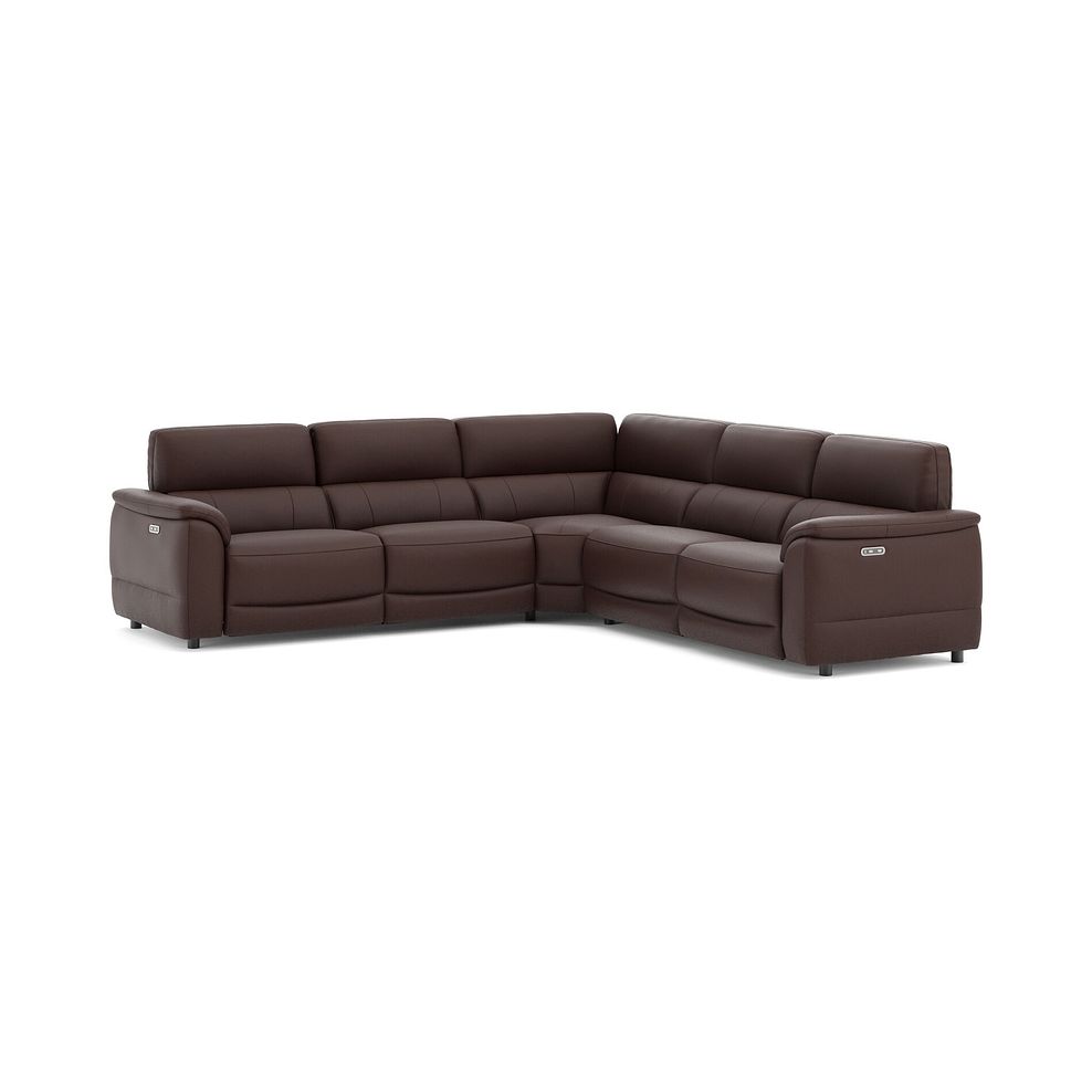 Phoenix Large Corner Electric Recliner Sofa in  Chestnut Leather 1
