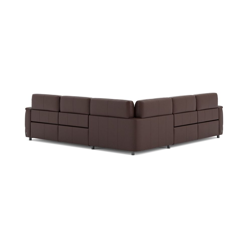 Phoenix Large Corner Electric Recliner Sofa in  Chestnut Leather 5