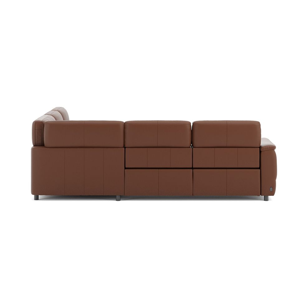 Phoenix Large Corner Electric Recliner Sofa in  Cognac Leather 6