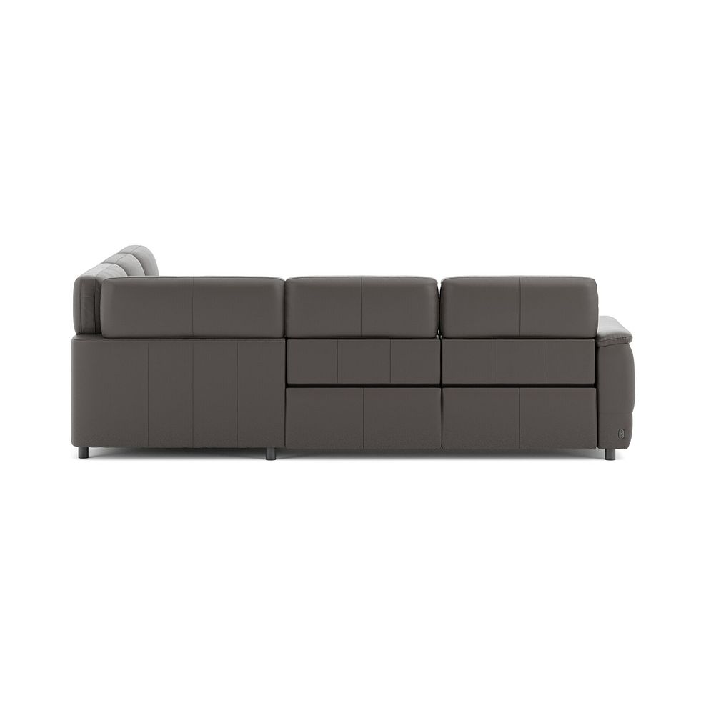Phoenix Large Corner Electric Recliner Sofa in  Elephant Grey Leather 6