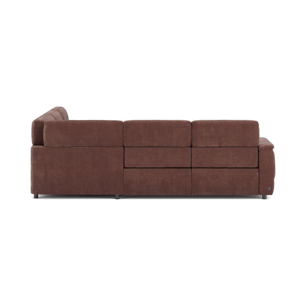 Phoenix Large Corner Electric Recliner Sofa in  Manhattan Burnt Sienna Fabric 6