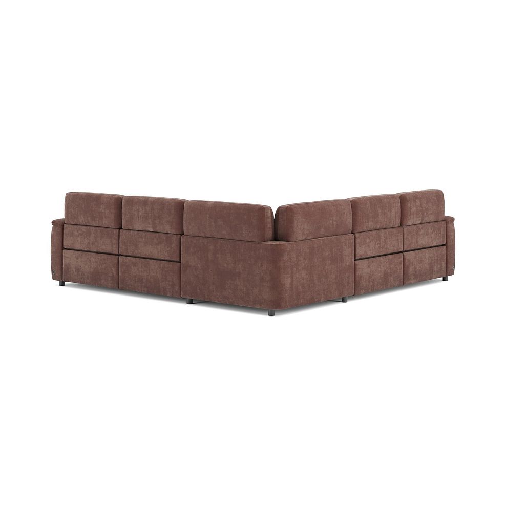 Phoenix Large Corner Electric Recliner Sofa in  Manhattan Burnt Sienna Fabric 5