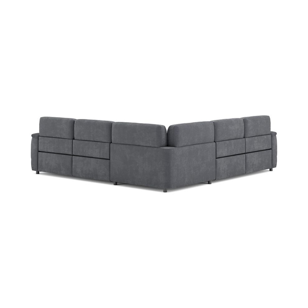 Phoenix Large Corner Electric Recliner Sofa in  Manhattan Charcoal Fabric 5
