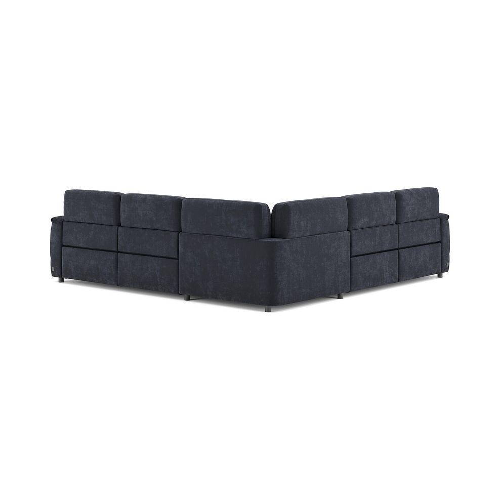 Phoenix Large Corner Electric Recliner Sofa in  Manhattan Indigo Fabric 5