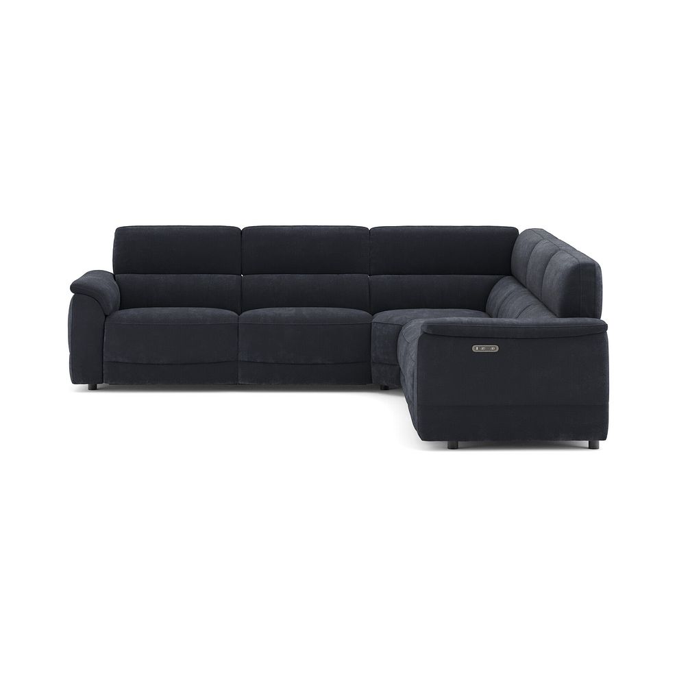 Phoenix Large Corner Electric Recliner Sofa in  Manhattan Indigo Fabric 2