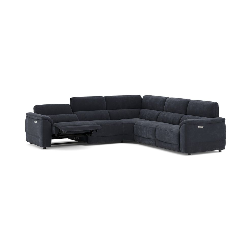 Phoenix Large Corner Electric Recliner Sofa in  Manhattan Indigo Fabric 3