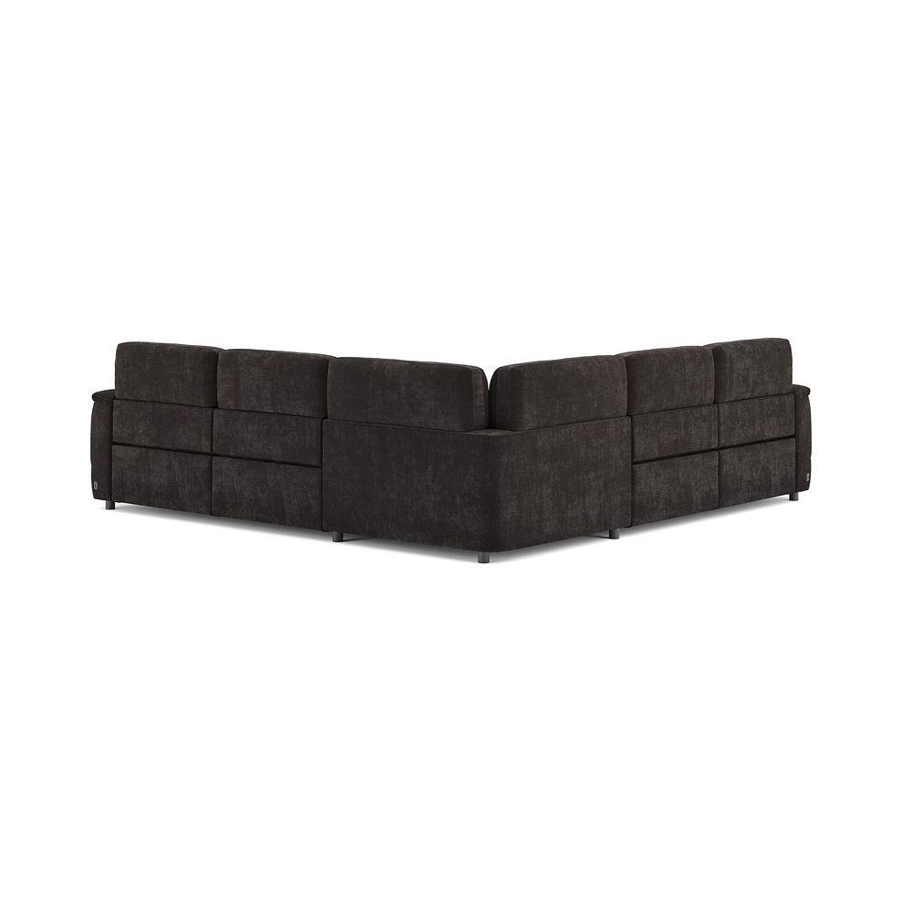 Phoenix Large Corner Electric Recliner Sofa in  Manhattan Mushroom Fabric 5