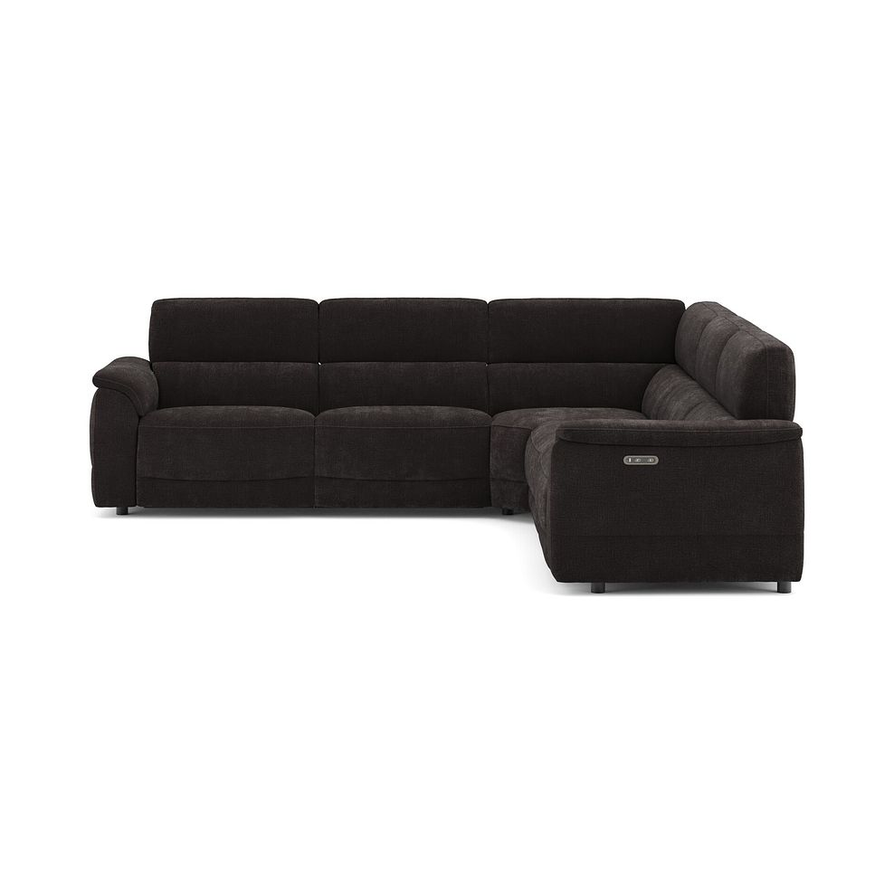 Phoenix Large Corner Electric Recliner Sofa in  Manhattan Mushroom Fabric 2