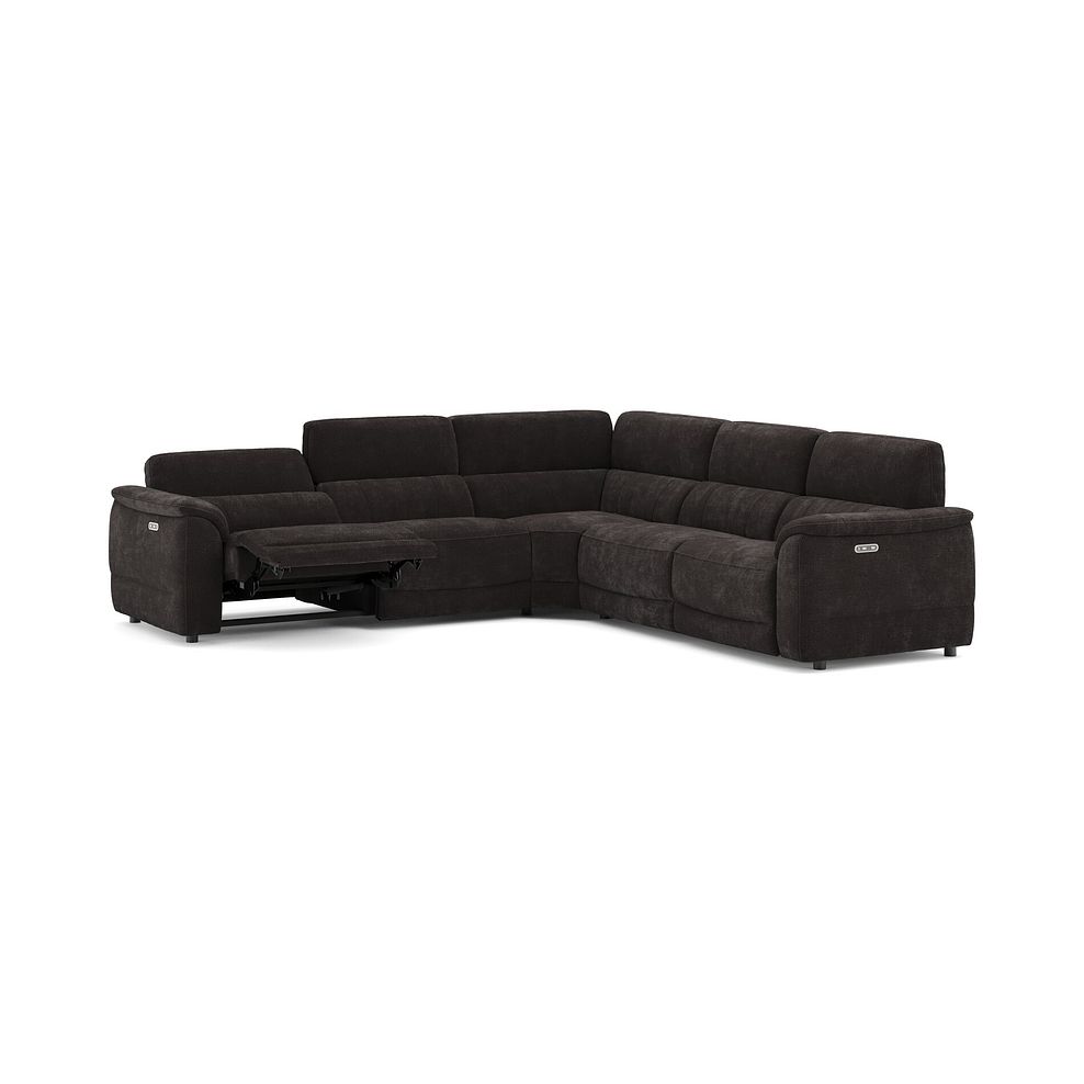 Phoenix Large Corner Electric Recliner Sofa in  Manhattan Mushroom Fabric 3