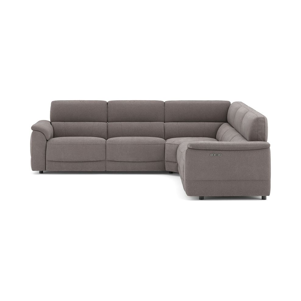Phoenix Large Corner Electric Recliner Sofa in  Manhattan Nutmeg Fabric 2