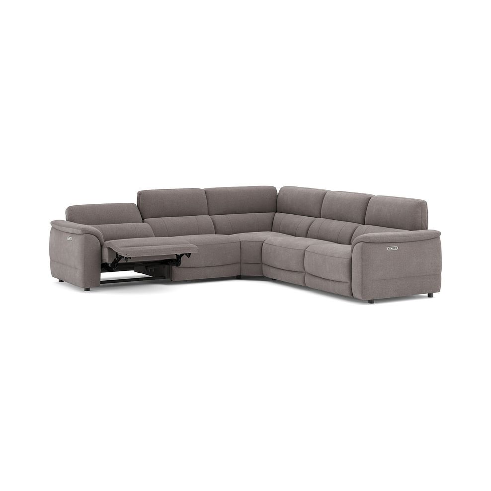 Phoenix Large Corner Electric Recliner Sofa in  Manhattan Nutmeg Fabric 3