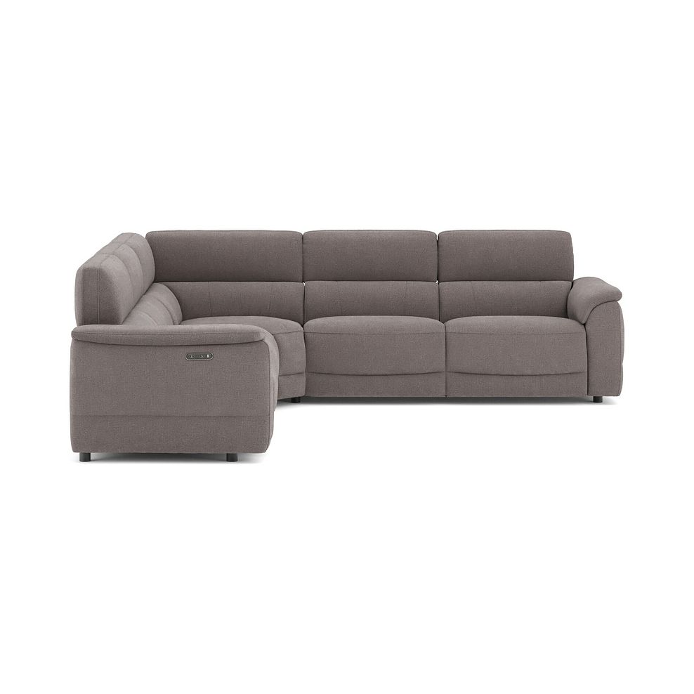 Phoenix Large Corner Electric Recliner Sofa in  Manhattan Nutmeg Fabric 4