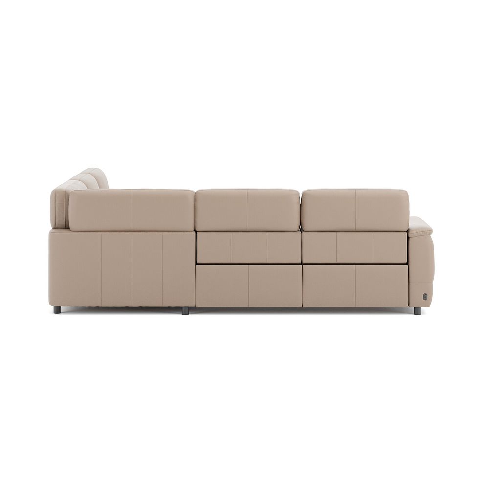 Phoenix Large Corner Electric Recliner Sofa in  Mushroom Leather 6