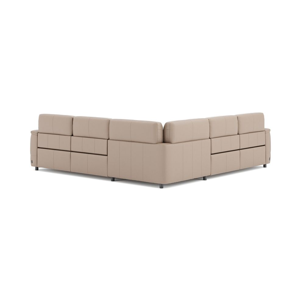 Phoenix Large Corner Electric Recliner Sofa in  Mushroom Leather 5