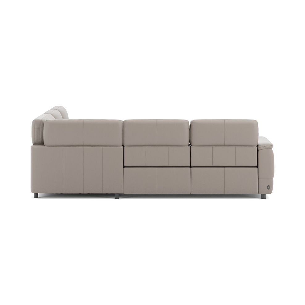 Phoenix Large Corner Electric Recliner Sofa in  Oyster Leather 6