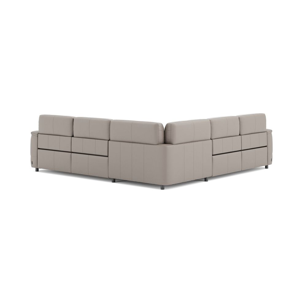 Phoenix Large Corner Electric Recliner Sofa in  Oyster Leather 5