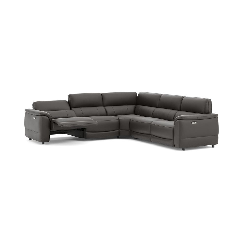 Phoenix Large Corner Electric Recliner Sofa in  Storm Leather 3