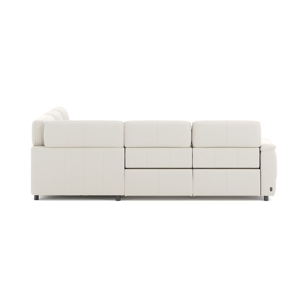 Phoenix Large Corner Electric Recliner Sofa with Adjustable Power Headrests in  Bone China Leather 6