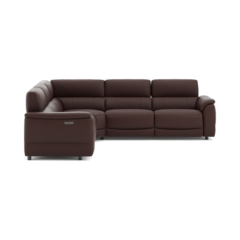 Phoenix Large Corner Electric Recliner Sofa with Adjustable Power Headrests in  Chestnut Leather 4
