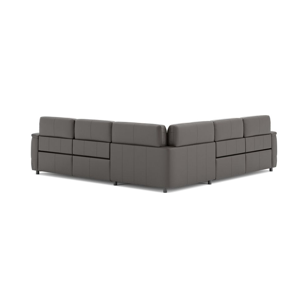 Phoenix Large Corner Electric Recliner Sofa with Adjustable Power Headrests in  Elephant Grey Leather 5