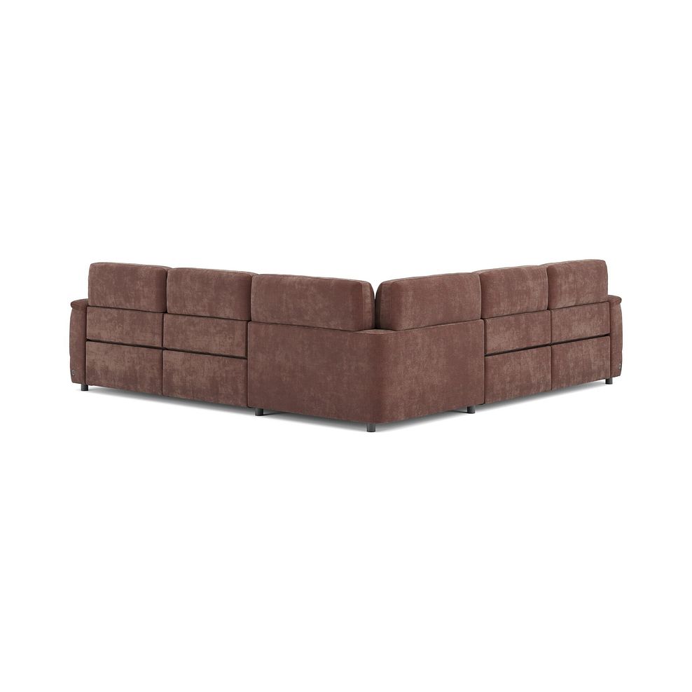 Phoenix Large Corner Electric Recliner Sofa with Adjustable Power Headrests in  Manhattan Burnt Sienna Fabric 5