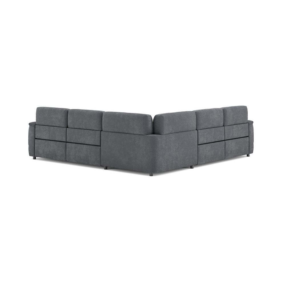 Phoenix Large Corner Electric Recliner Sofa with Adjustable Power Headrests in  Manhattan Charcoal Fabric 5
