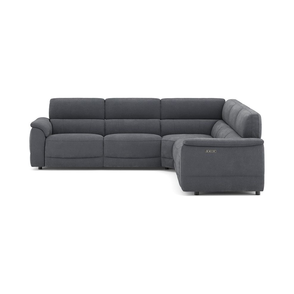 Phoenix Large Corner Electric Recliner Sofa with Adjustable Power Headrests in  Manhattan Charcoal Fabric 2