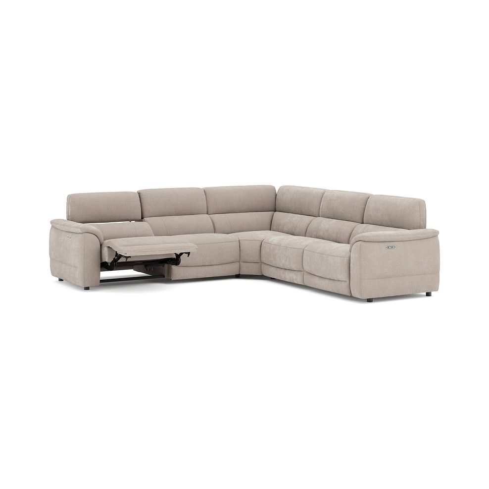 Phoenix Large Corner Electric Recliner Sofa with Adjustable Power Headrests in  Manhattan Cotton Fabric 3