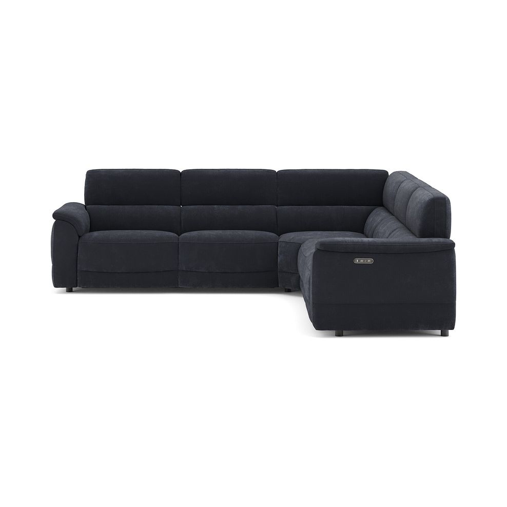 Phoenix Large Corner Electric Recliner Sofa with Adjustable Power Headrests in  Manhattan Indigo Fabric 2