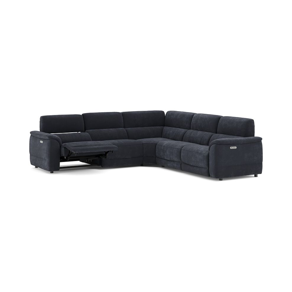 Phoenix Large Corner Electric Recliner Sofa with Adjustable Power Headrests in  Manhattan Indigo Fabric 3