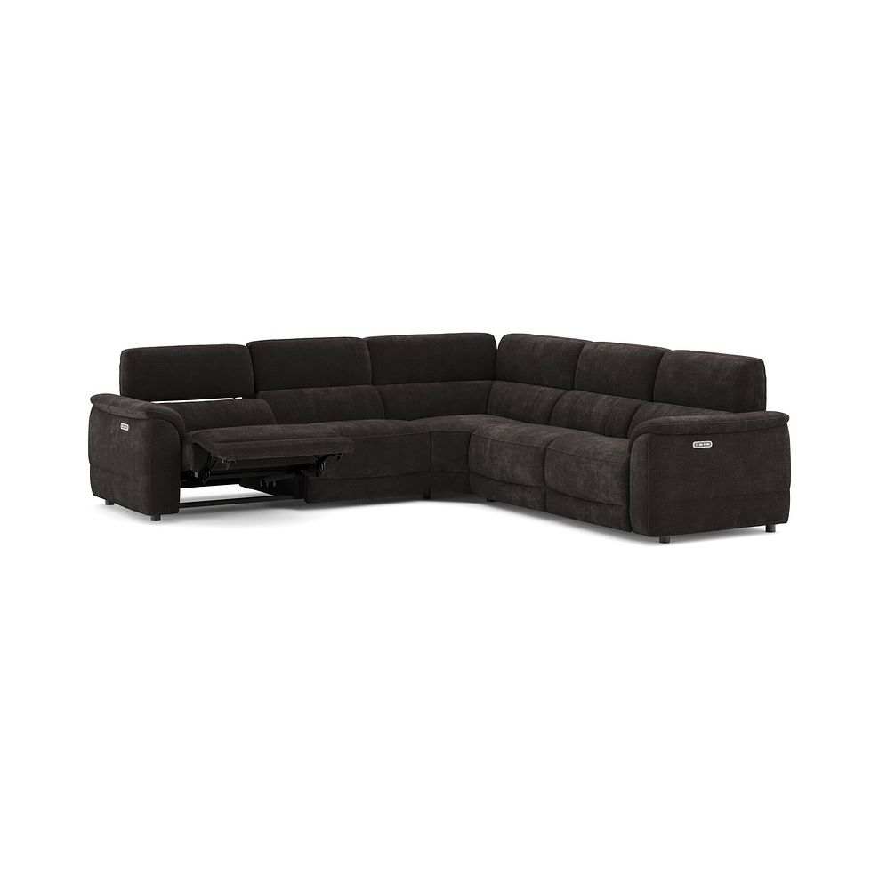 Phoenix Large Corner Electric Recliner Sofa with Adjustable Power Headrests in  Manhattan Mushroom Fabric 3