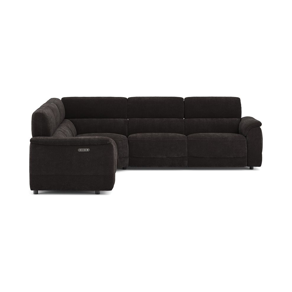 Phoenix Large Corner Electric Recliner Sofa with Adjustable Power Headrests in  Manhattan Mushroom Fabric 4