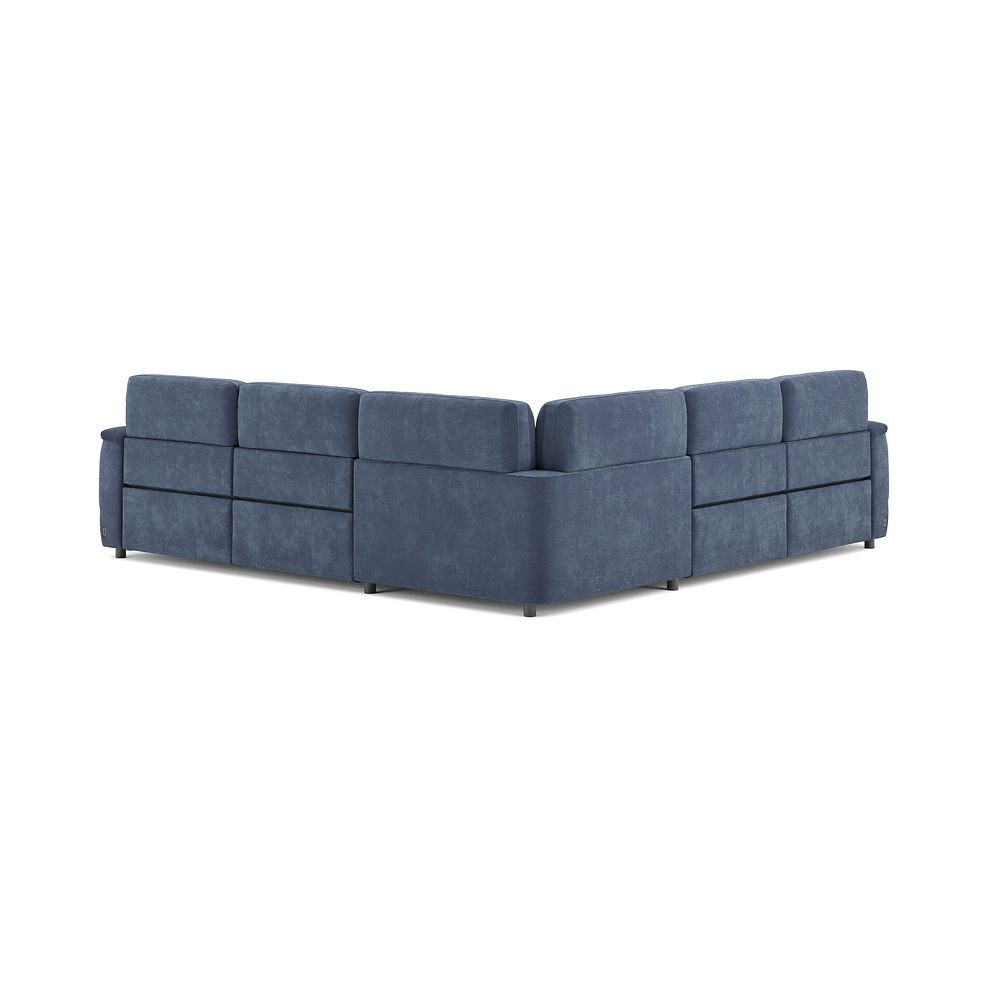 Phoenix Large Corner Electric Recliner Sofa with Adjustable Power Headrests in  Manhattan Navy Fabric 5
