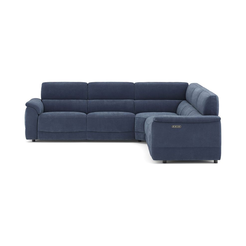 Phoenix Large Corner Electric Recliner Sofa with Adjustable Power Headrests in  Manhattan Navy Fabric 2