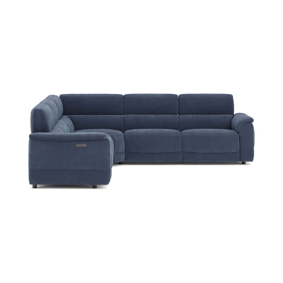 Phoenix Large Corner Electric Recliner Sofa with Adjustable Power Headrests in  Manhattan Navy Fabric 4